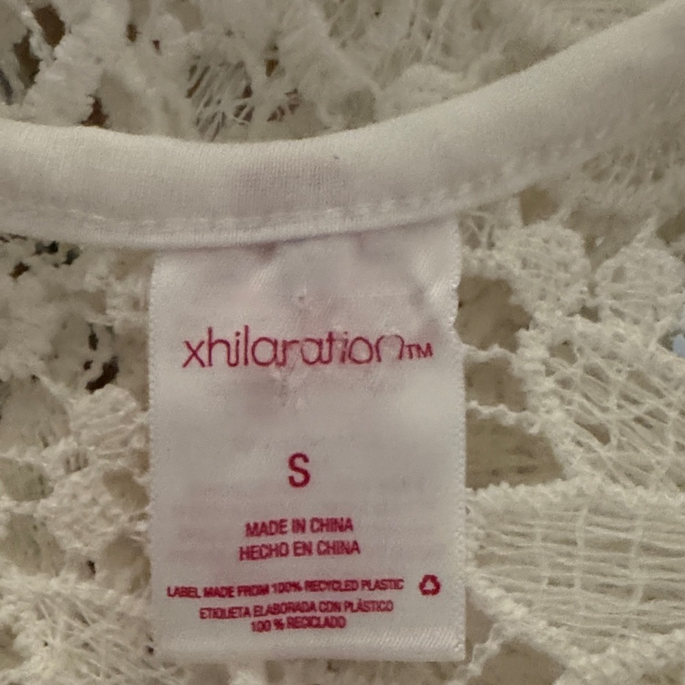 Xhilaration Ivory Floral Crochet Coverup - Picture 2 of 5